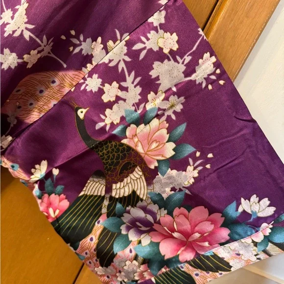 Purple Floral Chinese Robe - Picture 3 of 3
